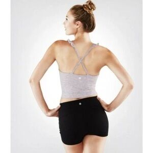 Manduka Cropped Camisole Long Line Shelf Bra Tank Top Large